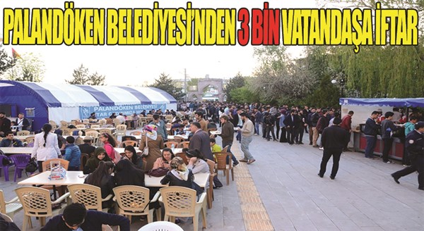  Palandöken Belediyesi her gün 3 bin vatandaşa iftar veriyor