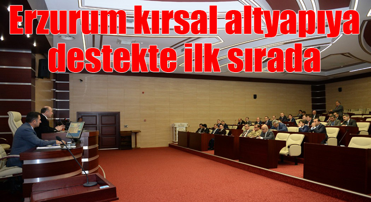 Erzurum kırsal altyapıya destekte ilk sırada