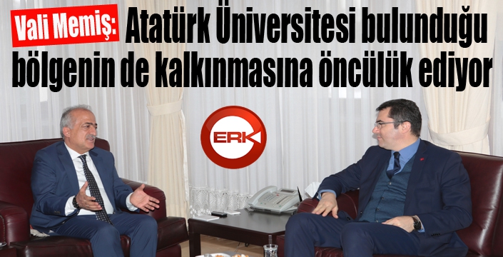 Erzurum Valisi Memiş’ten Rektör Çomaklı’ya iade-i ziyaret