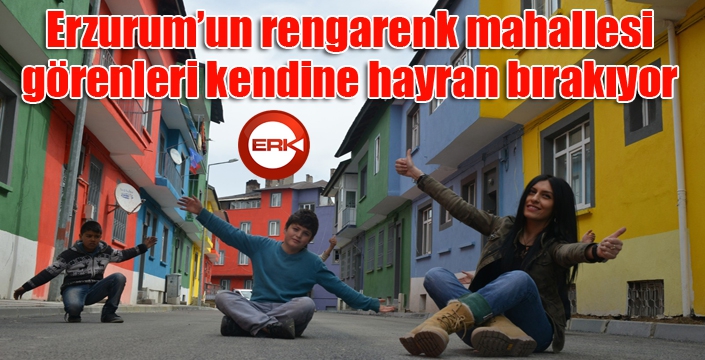 Renkli mahalle fotoğrafçıların uğrak yeri haline geldi