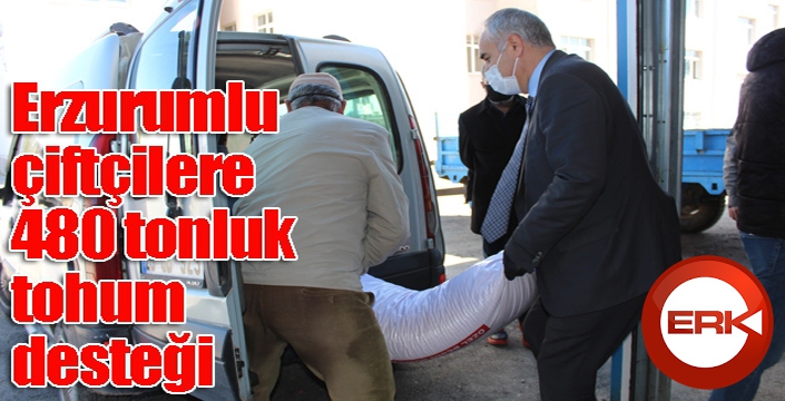 Erzurumlu çiftçilere 480 tonluk tohum desteği