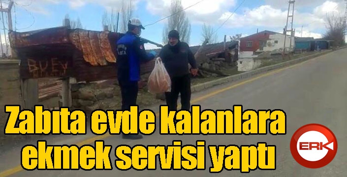 Zabıta evde kalanlara ekmek servisi yaptı