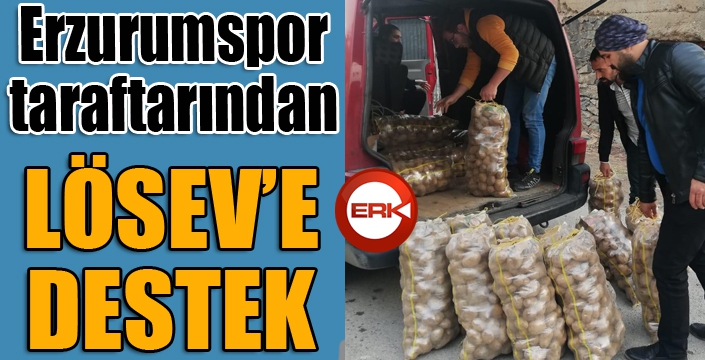 Erzurumspor taraftarından LÖSEV'e destek