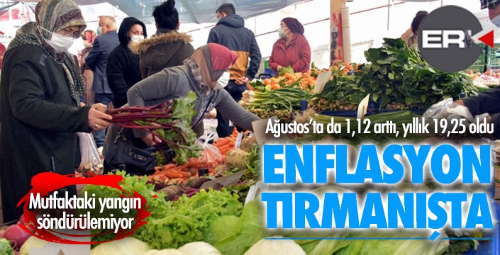Enflasyon tırmanışta... Ağustos'ta da 1,12 arttı...
