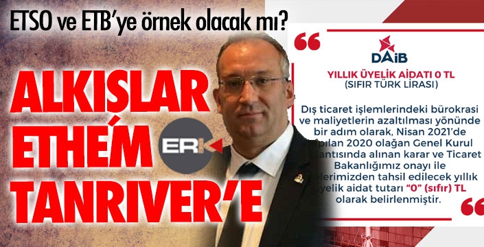 Alkışlar Ethem Tanrıver'e... Gözler ETSO ve ETB'de...
