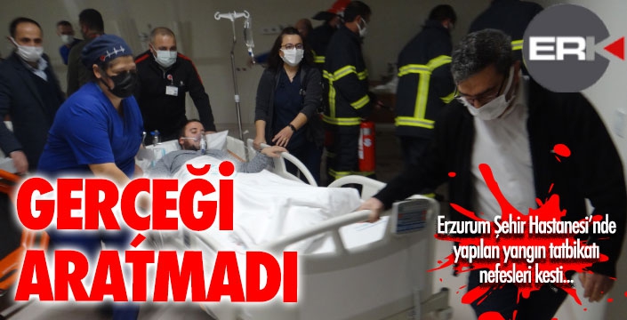 Şehir Hastanesinde gerçeğini aratmayan yangın tatbikatı