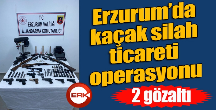 Erzurum’da kaçak silah ticareti operasyonu: 2 gözaltı