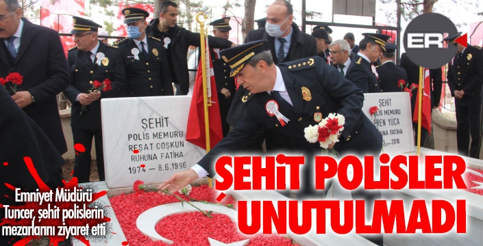 Polis Haftası’nda şehitler mezarları başında anıldı