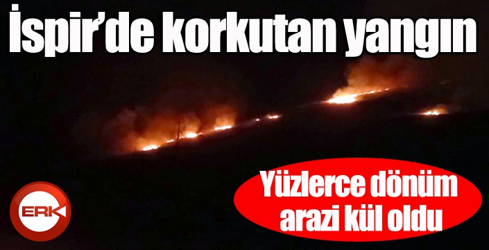 İspir’de korkutan yangın