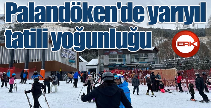 Palandöken'de yarıyıl tatili yoğunluğu