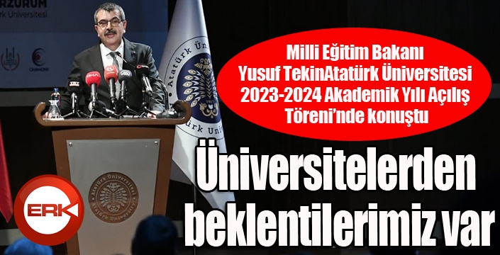 Bakan Tekin: "Üniversiteler Bakanlığın politikalarını izlemeli"