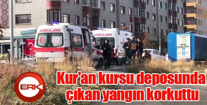 Kur'an kursu deposunda çıkan yangın korkuttu