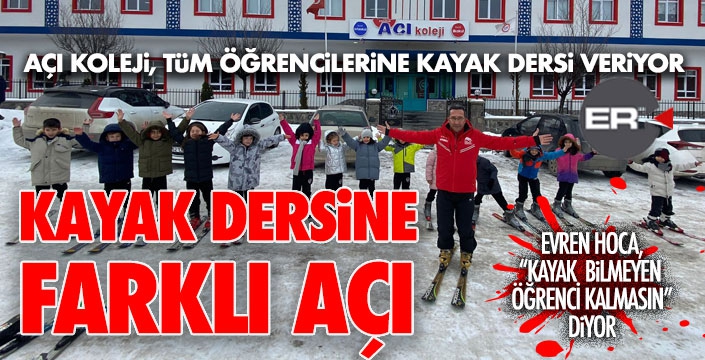 Kayak derslerine farklı AÇI... Herkes kayakla tanışacak...