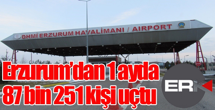 Erzurum’dan 1 ayda 87 bin 251 kişi uçtu