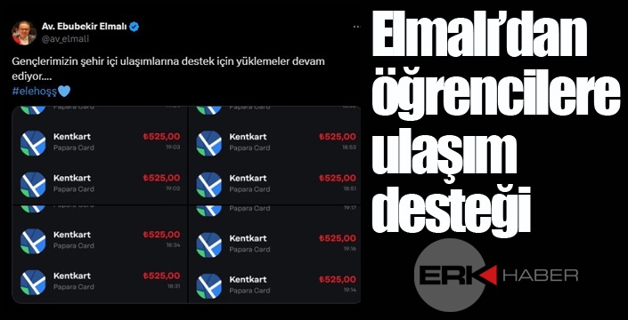 Elmalı’dan öğrencilere ulaşım desteği