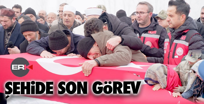 Erzurum şehidini dualarla uğurladı