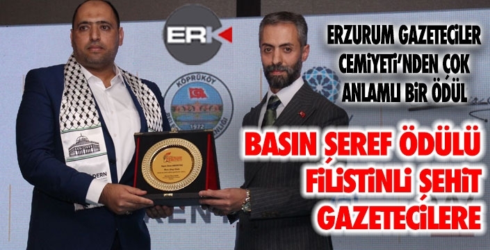 EGC'den anlamlı ödül... Basın Şeref Ödülü Filistinli şehit gazetecilere...