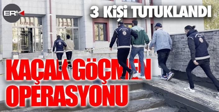 Erzurum'da kaçak göçmen operasyonu