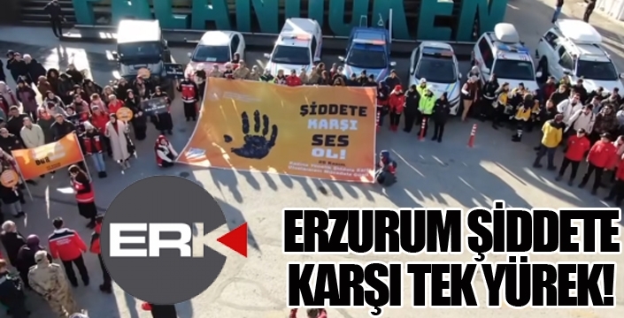 Erzurum'da kadına karşı şiddete farkındalık yürüyüşü