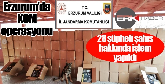 Erzurum'da KOM operasyonu: 28 şahıs hakkında işlem yapıldı...
