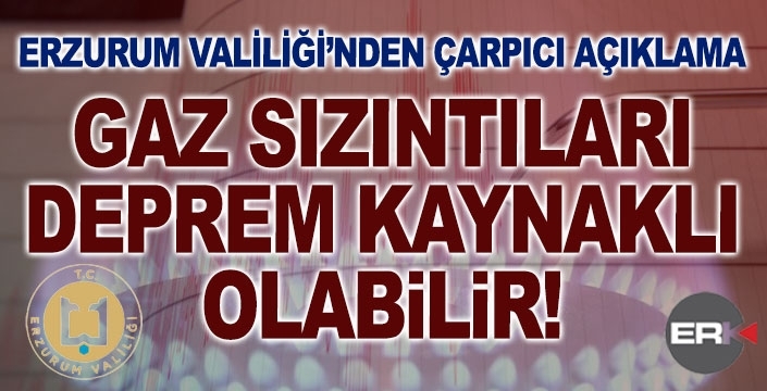 Valilik'ten çarpıcı açıklama: Gaz sızıntıları deprem kaynaklı olabilir!