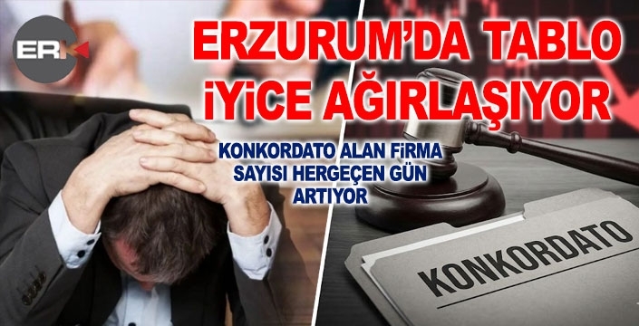 Erzurum'da konkordato tablosu giderek ağırlaşıyor...