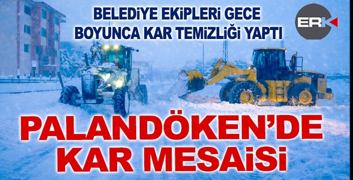 Palandöken'de kar seferberliği
