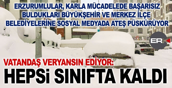 Vatandaşlardan belediyelere karla mücadele tepkisi