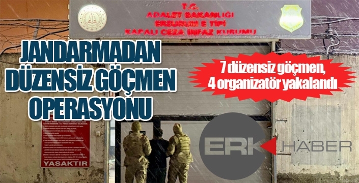 Erzurum'da düzensiz göçmen operasyonu...