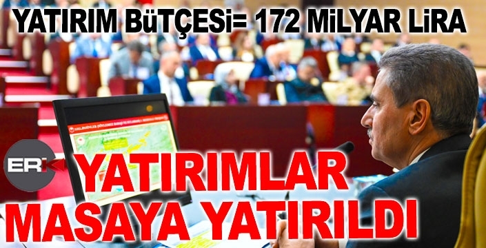 Erzurum'da yatırımlar masaya yatırıldı..