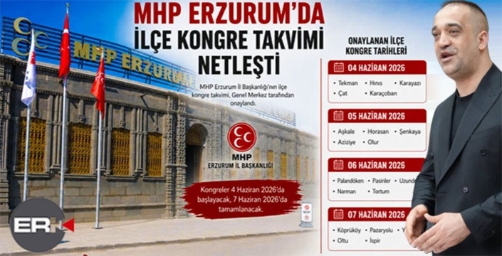 MHP Erzurum’da İlçe Kongre Takvimi Netleşti