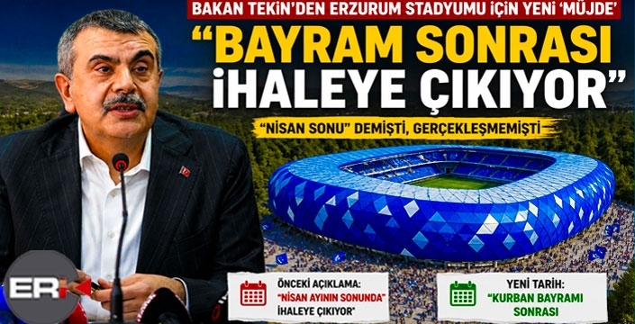 "Nisan sonu" müjdesi tutmayan Bakan Tekin stadyum için yeni tarih verdi!
