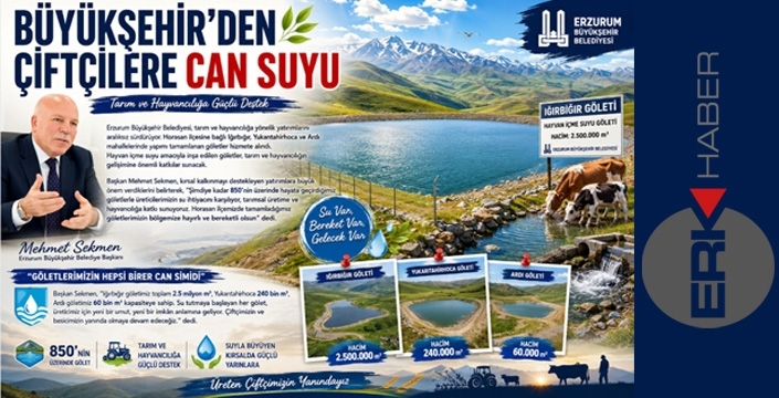 BÜYÜKŞEHİR’DEN ÇİFTÇİLERE CAN SUYU