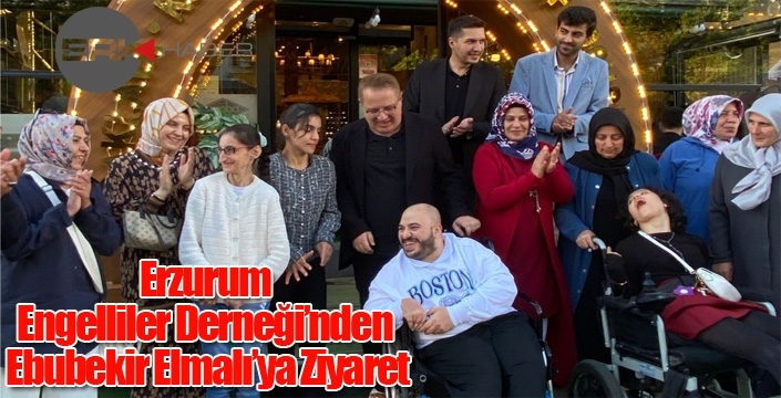 Erzurum Engelliler Derneği’nden Ebubekir Elmalı’ya Ziyaret