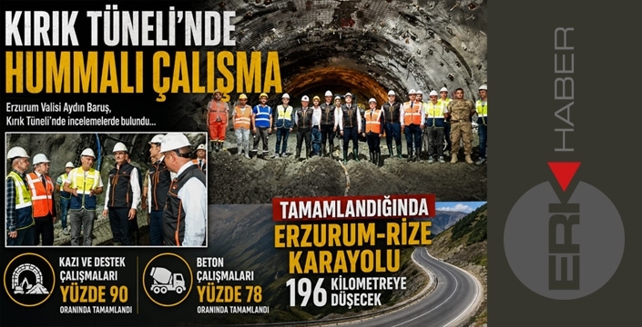 Kırık Tüneli'nde hummalı çalışma...