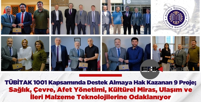 TÜBİTAK 1001 Kapsamında Destek Almaya Hak Kazanan 9 Proje