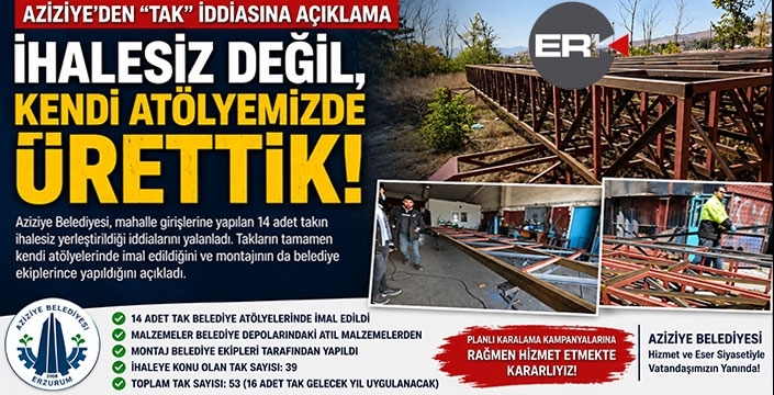 Aziziye’den “tak” iddiasına açıklama...