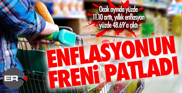 Enflasyonun freni patladı... Yıllık oran yüzde 48.69 oldu...