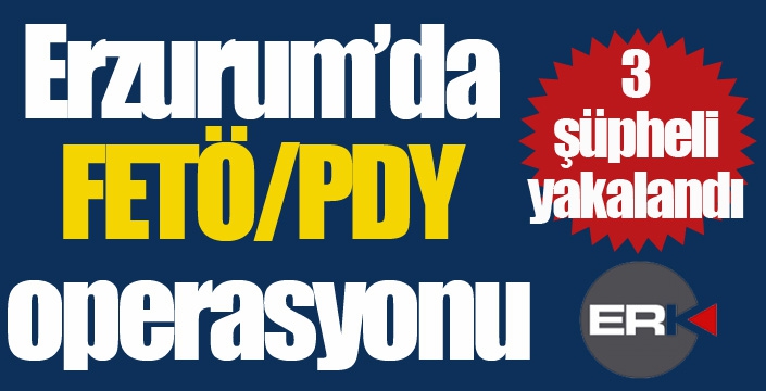 Erzurum’da FETÖ/PDY operasyonu