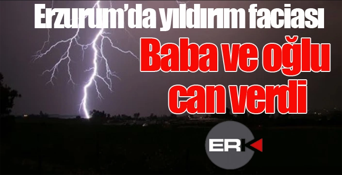 Erzurum'da yıldırım faciası: Baba-oğul can verdi...