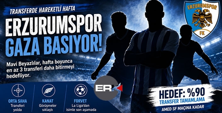 Erzurumspor transferde gaza basıyor...