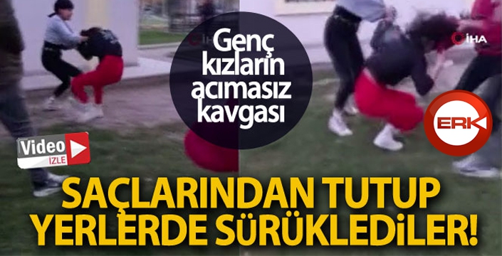 Genç kızların acımasız kavgası kameraya yansıdı