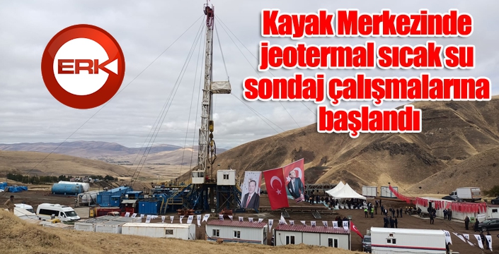Kayak Merkezinde jeotermal sıcak su sondaj çalışmalarına başlandı